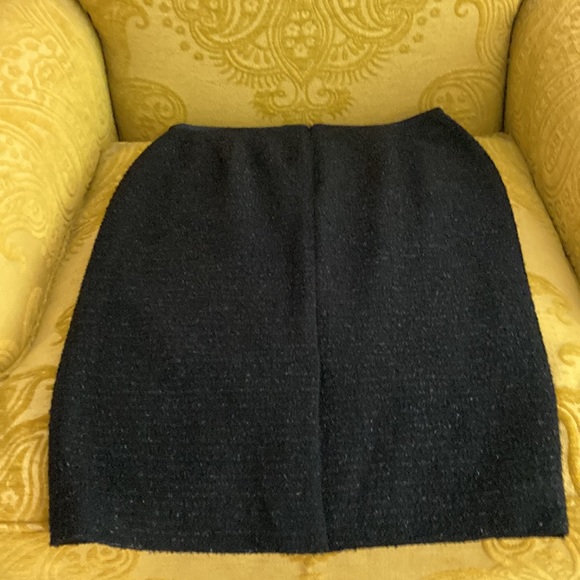 Talbots Black Shimmer Wool Blend Pencil Skirt - Picture 3 of 9